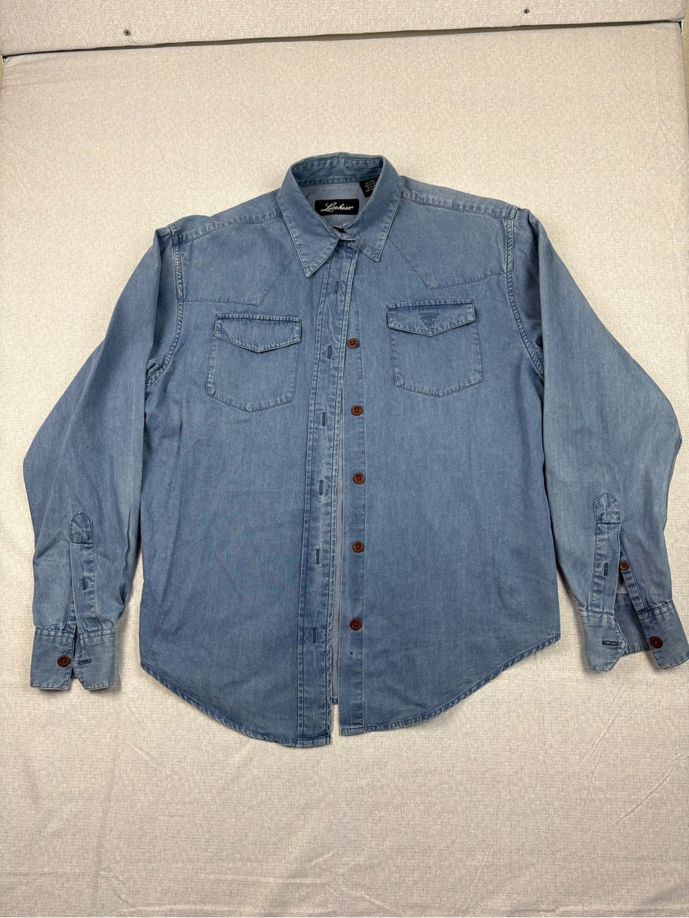 Lucchese Light Blue Denim Button-Down Shirt